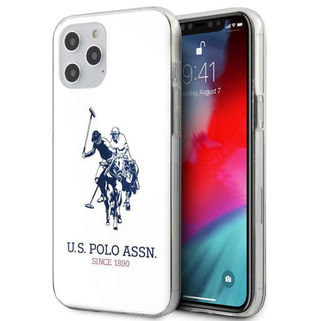 Husa pentru Apple iPhone 12 Pro Max, U.S. Polo, Shiny Big Logo, Alba USHCP12LTPUHRWH