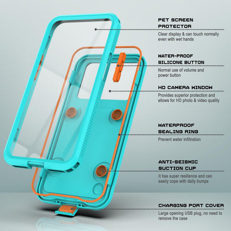 Husa Universala Waterproof pentru Telefon max. 6.1inch, ShellBox, AirBox - Albastra - NotebookGsm