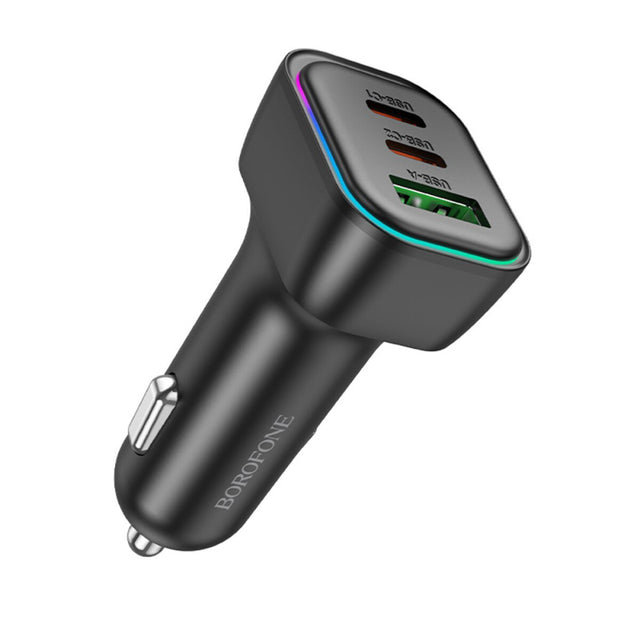 Incarcator Auto Borofone BZ28C Trophie, 60W, 3A, 1 x USB-A, 2 x USB-C