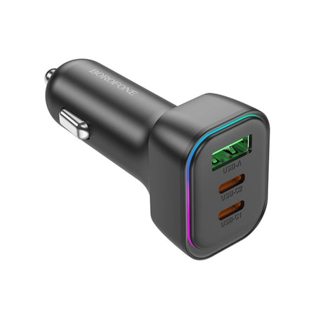 Borofone BZ28C Trophie autós töltő, 60W, 3A, 1 db USB-A, 2 db USB-C