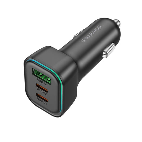 Borofone BZ28C Trophie autós töltő, 60W, 3A, 1 db USB-A, 2 db USB-C