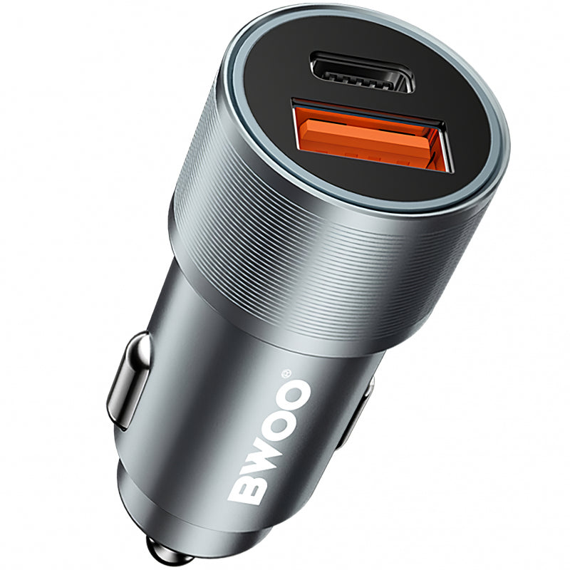 Incarcator Auto BWOO BO-CC73, 38W, 3A, 1 x USB-A - 1 x USB-C