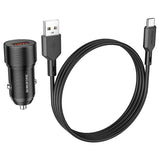 Incarcator Auto Cu Cablu USB-C Borofone BZ19A Wisdom, 18W, 3A, 1 x USB-A