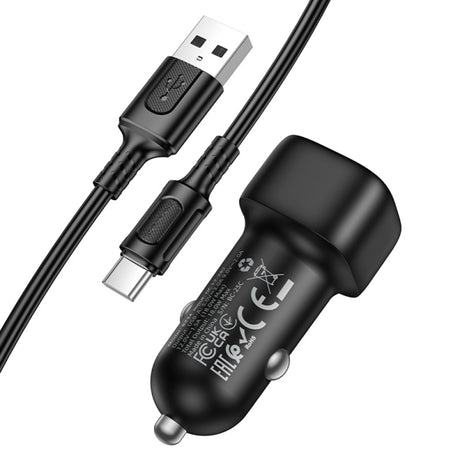 Borofone BZ34 Cloud USB-C autós töltő, 18W, 3A, 1 x USB-A