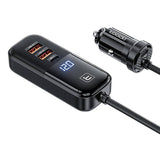 Incarcator Auto Toocki 2A+2C, 120W, 3A, 2 x USB-A - 2 x USB-C, Negru TCC2C2AXJ01