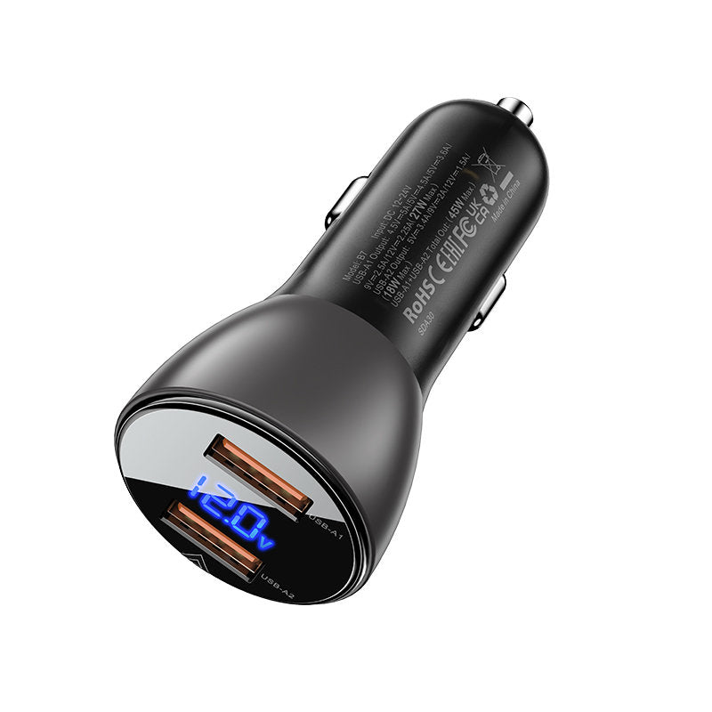 Incarcator Auto Acefast B7, 45W, 4.5A, 2 x USB-A