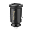 Incarcator Auto Baseus Grain, 10W, 2.4A, 2 x USB-A, Negru CCALL-ML01