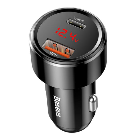 Incarcator Auto Baseus Magic, 45W, 5A, 1 x USB-A - 1 x USB-C, Negru CCMLC20C-01