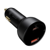 Incarcator Auto Baseus Superme, 100W, 5A, 1 x USB-A - 1 x USB-C, Negru CCZX-01