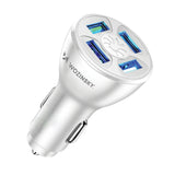 Incarcator Auto WZK WCCAW, 50W, 3A, 4 x USB-