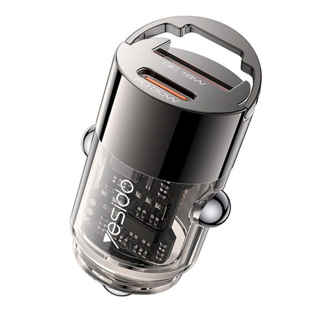 Incarcator Auto Yesido Y68, 30W, 3A, 1 x USB-A - 1 x USB-C
