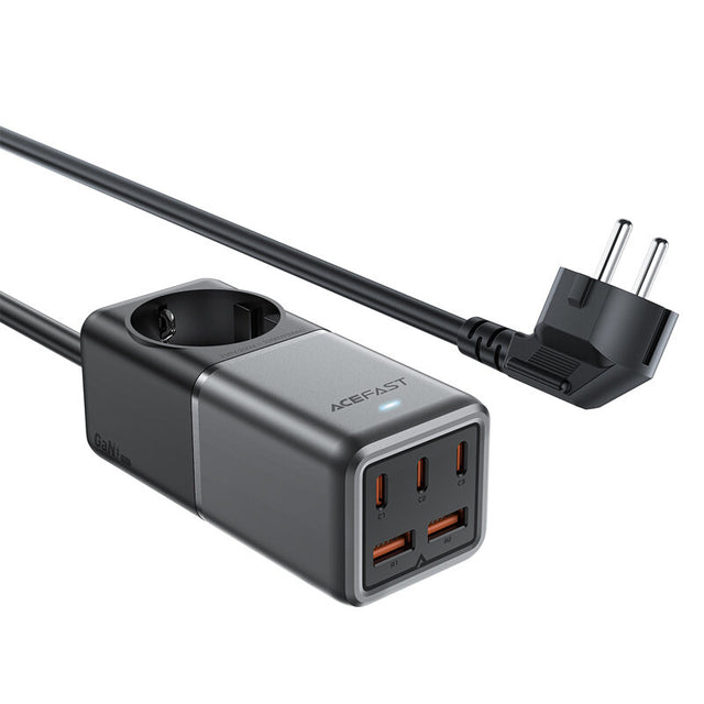 Incarcator Retea Acefast Z2 GaN, 4000W, 5A, 1 x Schuko - 2 x USB-A - 3 x USB-C