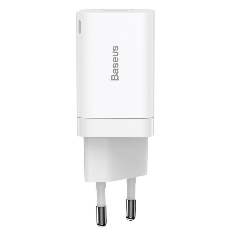 Incarcator Retea Baseus Super Si Pro, 30W, 3A, 1 x USB-A - 1 x USB-C, Alb  CCSUPP-E02