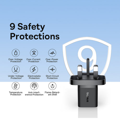 Baseus UK fali töltő, 20W, 3A, 1 x USB-C, fekete P10110907113-00