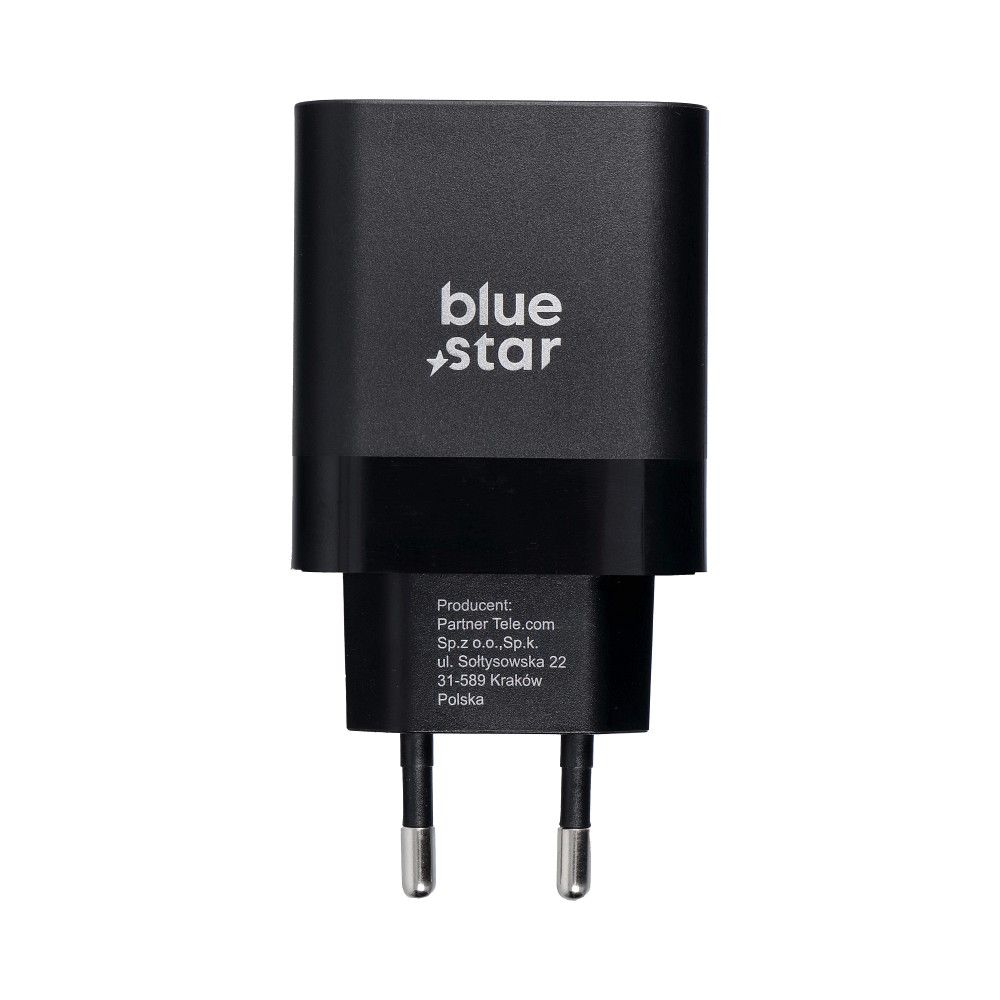 Blue Star 45w hálózati töltő, USB-C bemenet, Fekete