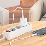 Incarcator Retea Borofone BN7, 20W, 3A, 1 x USB-A - 1 x USB-C