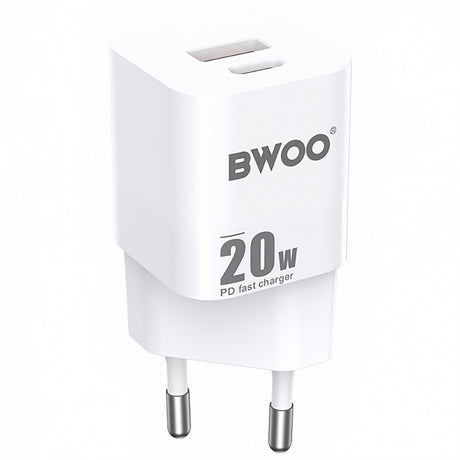 Incarcator Retea BWOO BO-CDA156, 20W, 3A, 1 x USB-A - 1 x USB-C