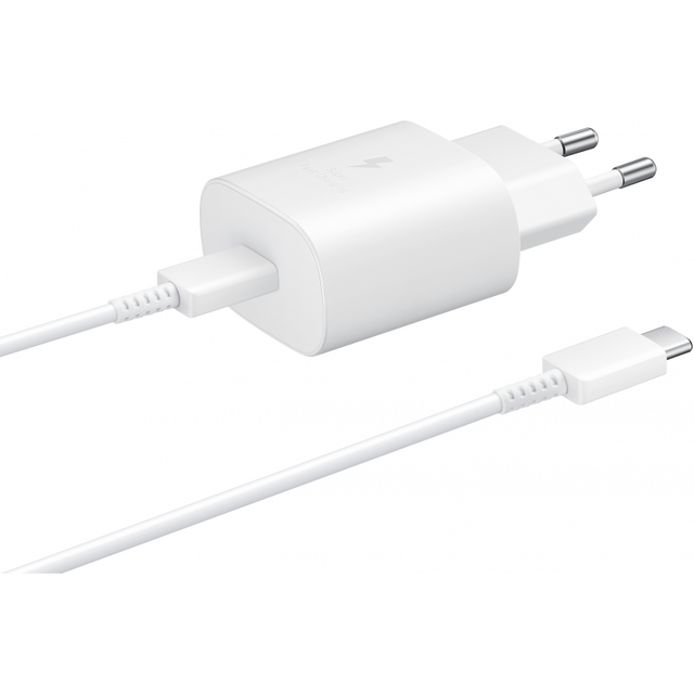 Incarcator Retea cu Cablu USB-C Samsung EP-TA800W + DA705BWE, 25W, 3A, 1 x USB-C, Alb GP-PTU021SOAWQ