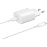 Incarcator Retea cu Cablu USB-C Samsung EP-TA800W + DA705BWE, 25W, 3A, 1 x USB-C, Alb GP-PTU021SOAWQ