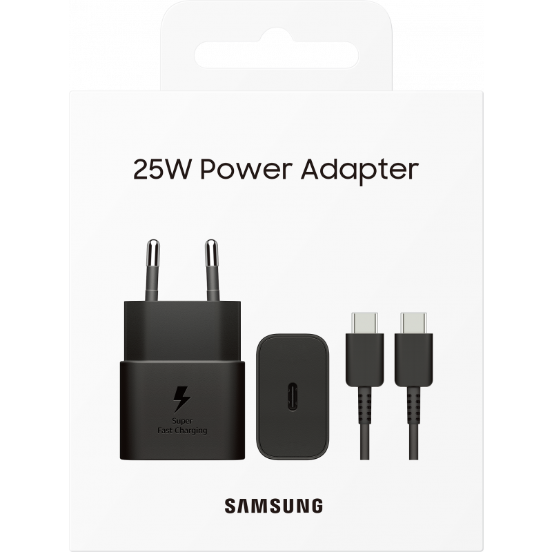 Incarcator Retea Cu Cablu USB-C Samsung, 25W, 3A, 1 x USB-C, Negru EP-T2510XBEGEU