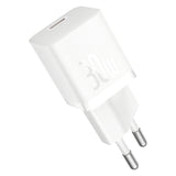 Incarcator Retea Cu Cablu USB-C Baseus GaN5S, 30W, 3A, 1 x USB-C, Alb P10110902213-00