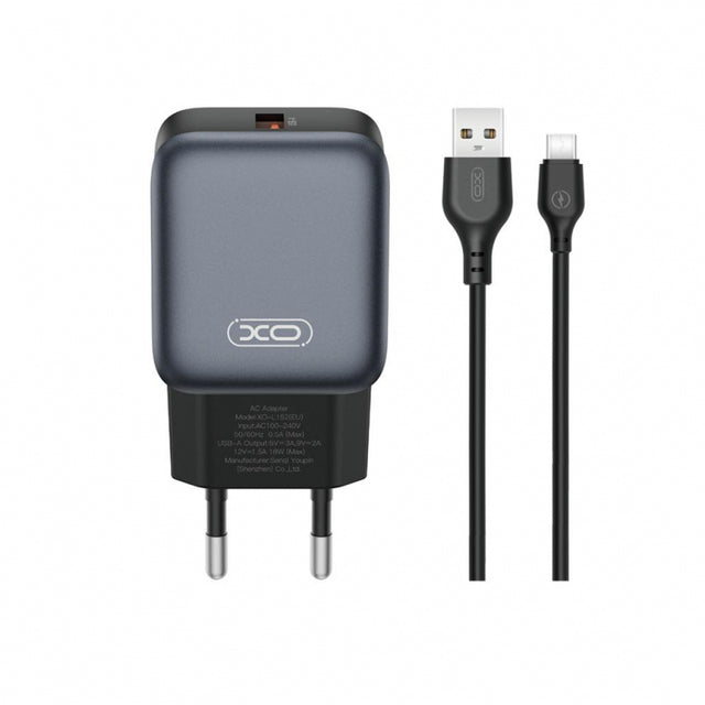 Incarcator Retea Cu Cablu USB-C XO Design L152, 18W, 3A, 1 x USB-A