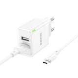 Incarcator Retea Cu Cablu microUSB Borofone BN15 Strong, 10.5W, 2.1A, 2 x USB-