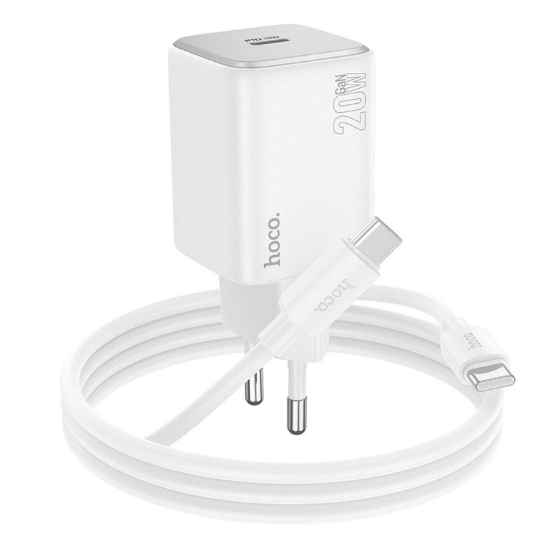 Incarcator Retea Cu Cablu USB-C HOCO N40, 20W, 3A, 1 x USB-C