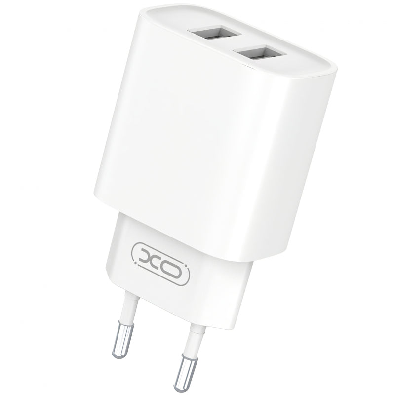 Incarcator Retea Cu Cablu Lightning XO Design CE02C, 10.5W, 2.1A, 2 x USB-