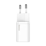 Incarcator Retea cu Cablu Lightning Baseus Super Si, 20W, 3A, 1 x USB-C, Alb TZCCSUP-B02