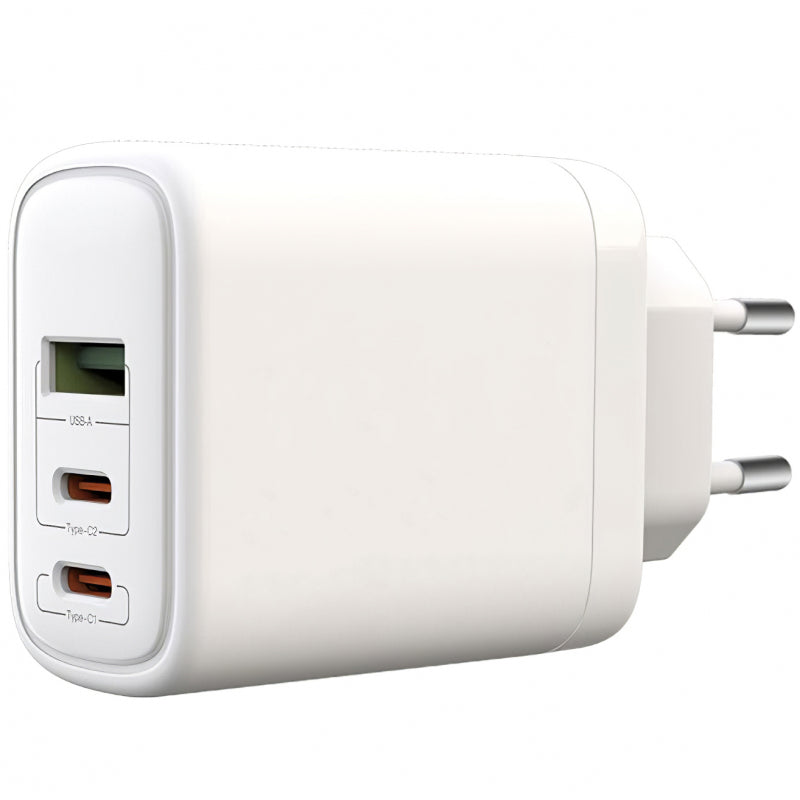 Incarcator Retea cu Cablu USB-C BLUE Power BPCE04, 65W, 3.25A, 1 x USB-A - 2 x USB-C