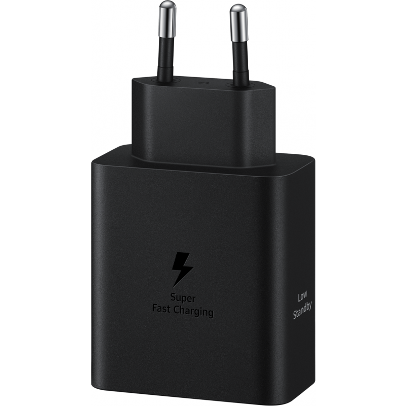 Incarcator Retea Cu Cablu USB-C Samsung, 50W, 3A, 2 x USB-C, Negru EP-T5020XBEGEU