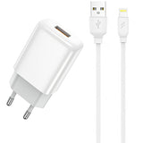 Incarcator Retea Cu Cablu Lightning Prestico F7S, 12W, 2.4A, 1 x USB-