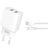 Incarcator Retea Cu Cablu microUSB XO Design CE02C, 10.5W, 2.1A, 2 x USB-