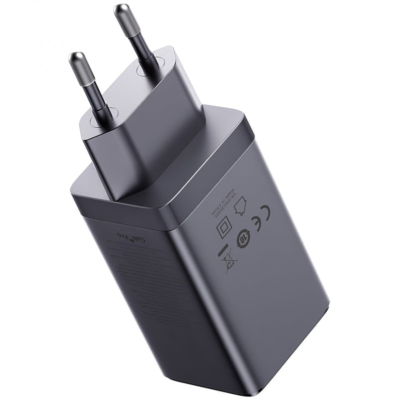 Incarcator Retea Cu Cablu USB-C Baseus GaN5 Pro, 65W, 3.25A, 1 x USB-A - 2 x USB-C, Gri P10110812812827-Z1