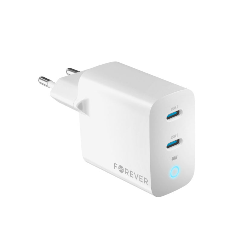 Incarcator Retea Forever TC-06-40CC, 40W, 3A, 2 x USB-C