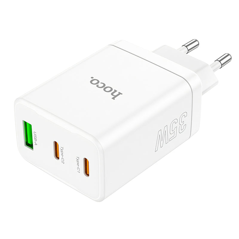 Incarcator Retea HOCO N33, 35W, 3A, 1 x USB-A - 2 x USB-C