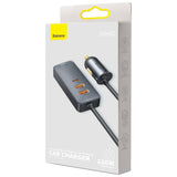 Incarcator Auto Baseus Share Together, 120W, 3A, 2 x USB-A - 2 x USB-C, Gri CCBT-A0