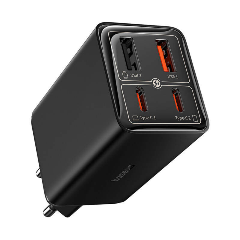 Incarcator Retea USB-C Baseus GaN 6 Pro, 65W, 3.25A, 2 x USB-A - 2 x USB-C, Negru P10162701113-00