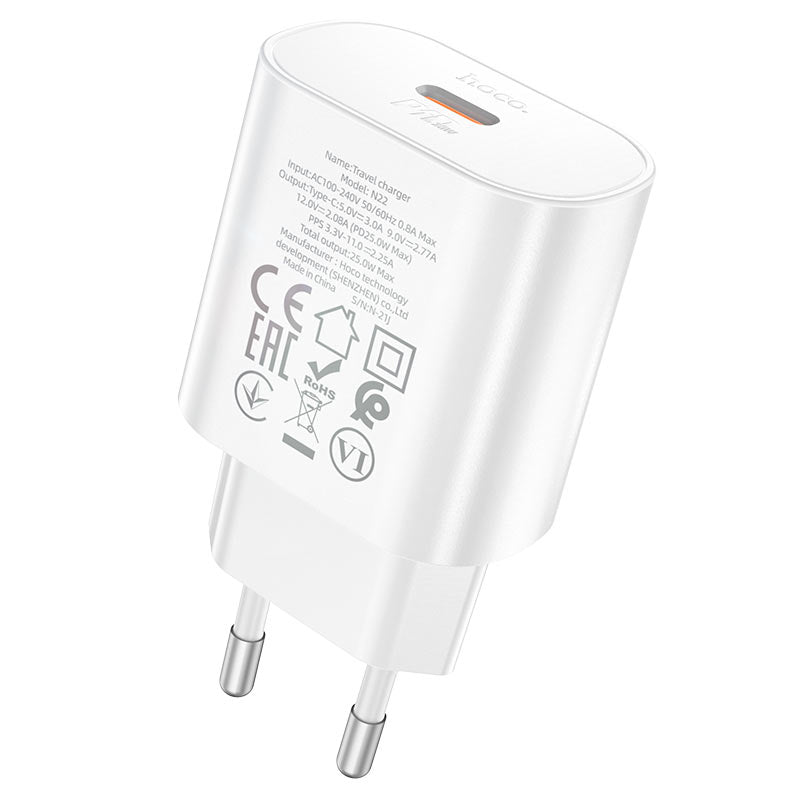 Incarcator Retea HOCO Jetta N22, 25W, 3A, 1 x USB-C