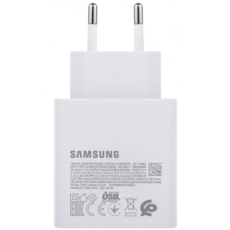 Incarcator Retea Samsung EP-TA865W, 65W, 3.25A, 1 x USB-C, Alb GP-PTU020SODWQ