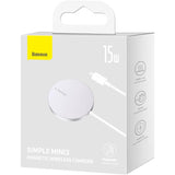 Incarcator Retea Wireless Baseus Simple Mini 3, 15W, 1.67A, Argintiu CCJJ040012