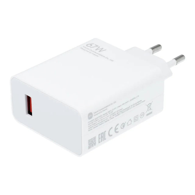 Incarcator Retea Xiaomi, 67W, 6.2A, 1 x USB-A, Alb MDY-12-EH