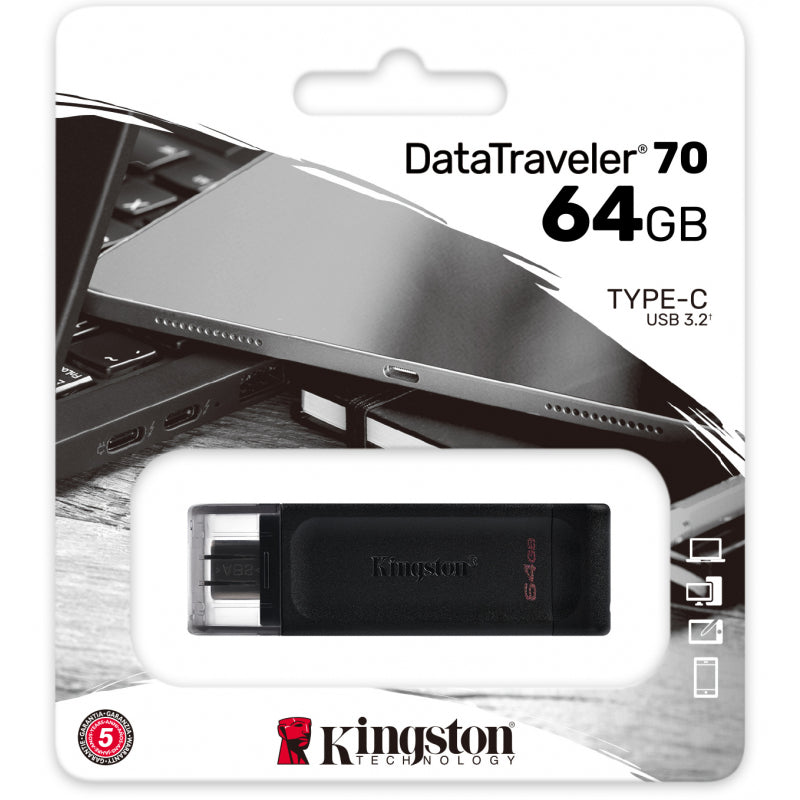 Memorie Externa USB-C Kingston DT70, 64Gb DT70/64GB