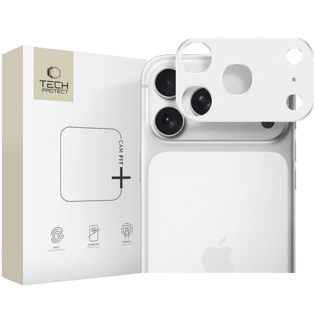 Rama protectie Camera Spate Tech-Protect Camalloy Fit+ pentru Apple iPhone 17 Pro, Aluminiu