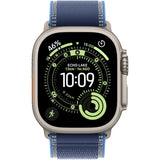 Apple Watch Ultra 3, GPS, Cellular, Carcasa Natural Titanium 49mm, Blue/Bright Blue Trail Loop - M/L