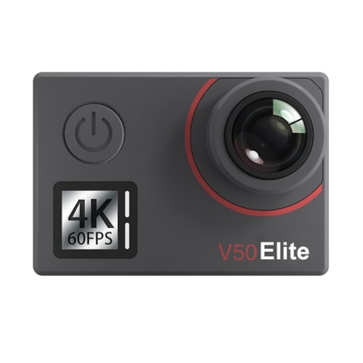 Akaso V50 Elite sportkamera, 4K, 60FPS, 2" érintőképernyő, Wi-Fi, Bluetooth, Fekete