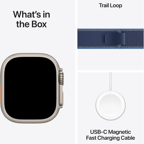 Apple Watch Ultra 3, GPS, Cellular, Carcasa Natural Titanium 49mm, Blue/Bright Blue Trail Loop - M/L - Default Title - NotebookGsm