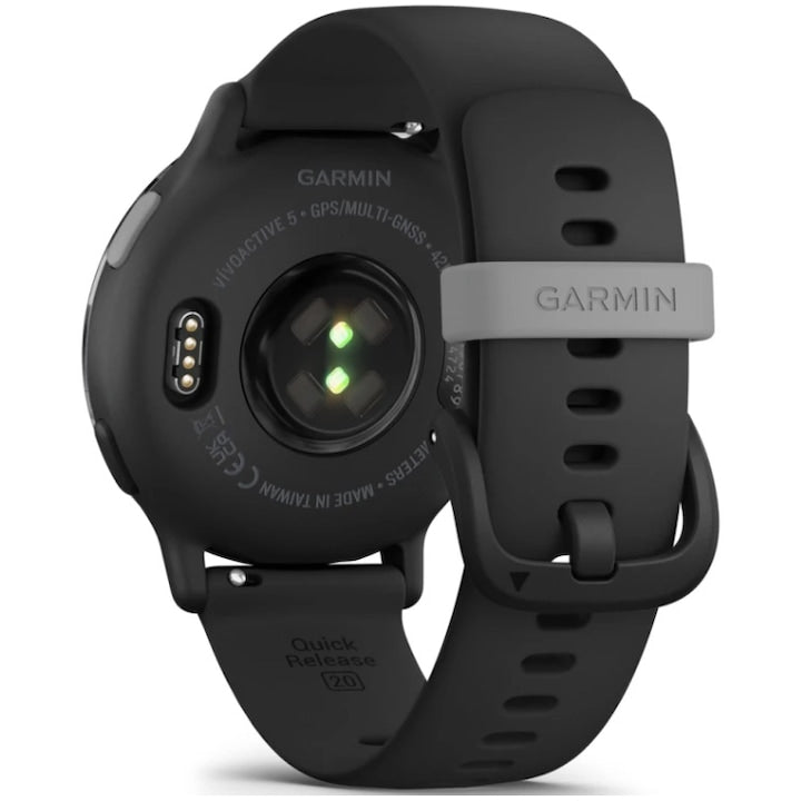 Garmin vivoactive 5 okosóra, GPS, 42 mm, Szilikon szíj, Slate/Fekete