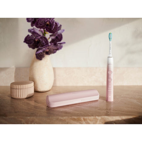 PHILIPS Sonicare DiamondClean Series 9000 HX9911/79 Sonic elektromos fogkefe, 1 hordtáska, 4 C3 fej, töltőállvány, rózsaszín